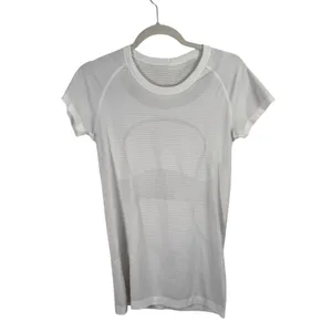 Lululemon White Swiftly Tech Short Sleeve Shirt Athletic Gym Running Womens 8 thumbnail 2