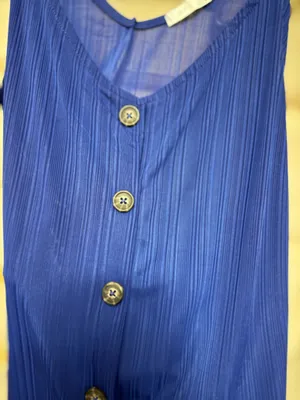 Boutique Blue button camo top thumbnail 4