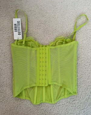 Urban Outfitters modern love corset lime green thumbnail 2