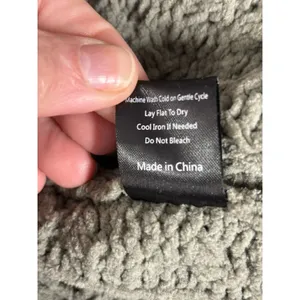 POL Open Cardigan L Duster Sweater Fisherman Chunky Knit Comfy green thumbnail 8