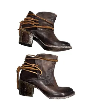 Freebird Casey Distressed Brown Booties thumbnail 5