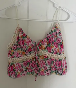Floral cropped tank Multiple Size XS thumbnail 1