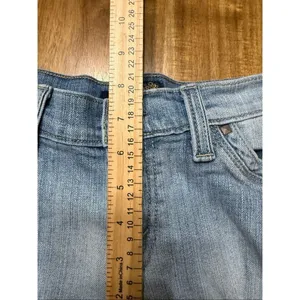 Levi’s Genuinely Crafted Low Rise Skinny Size 9 M Light Wash Blue Distressed thumbnail 6
