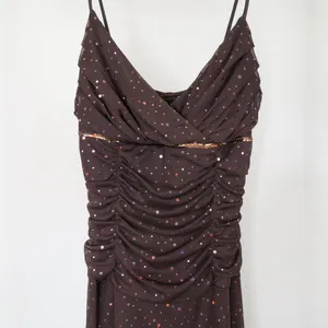 Vintage Y2K Ruby Rox Brown Sparkley Midi Dress thumbnail 4