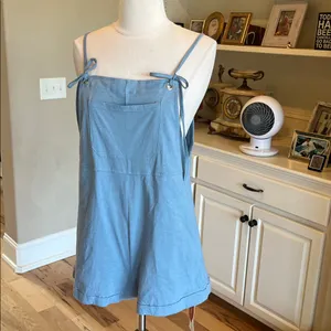 Cider Overall Romper Dusty Blue New thumbnail 7