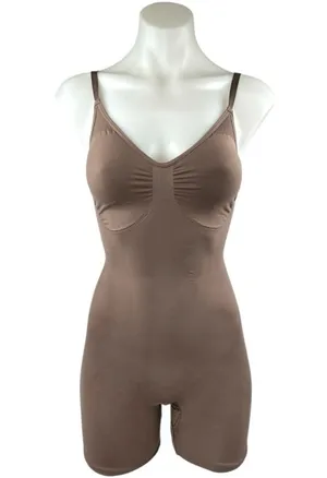 Skims Brown Sleeveless Shaping One Piece Onesie Sculpt Bodysuit Top Sz 2x/3x thumbnail 1