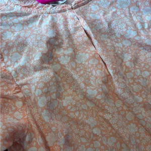 Loft Lightweight Peach Colored Floral Dress thumbnail 6