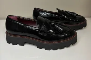 Franco Sarto Balinna Black Leather Slip On Loafers thumbnail 1