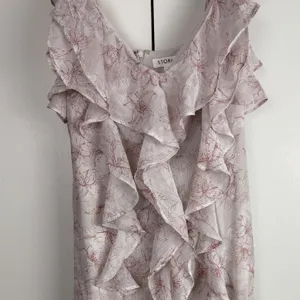 Storia Ruffle Floral Maxi Dress Cream Burgundy V-Neck Mermaid Gown Wedding Guest thumbnail 3