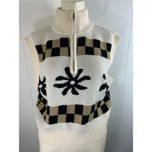 Bailey Rose X ASOS funnel neck zip retro knit vest. Size Small New with Tag! thumbnail 4
