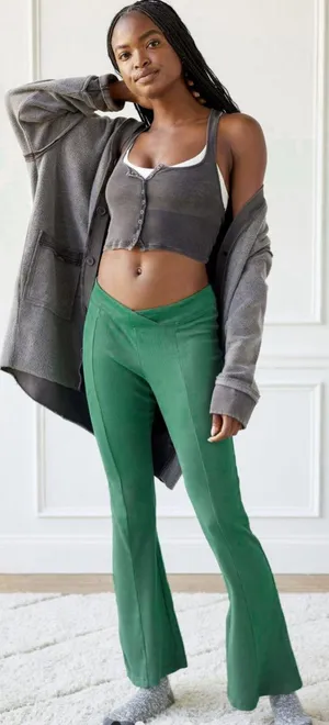 out from under Lola v-front lounge green pants, brand new with tag thumbnail 1