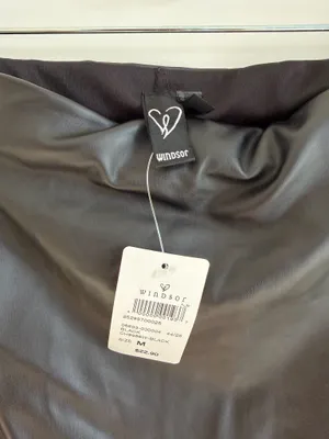 Windsor Black Faux Leather Skirt thumbnail 2