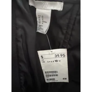 NWT H&M Strapless Dress Blue Black Celestial Wedding Guest Formal Bubble Pockets thumbnail 2