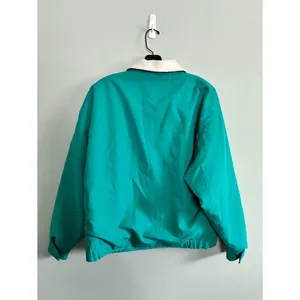 VTG Retro Woolrich Fleece Lined Jacket Womens Medium Green Full Zip L/S USA thumbnail 4