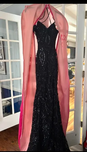 Black Rachel Allan Prom Dress thumbnail 1