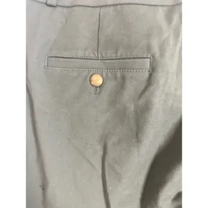 Banana Republic Logan Fit Trousers Olive Green Gold Button Straight Leg Size 16 thumbnail 4
