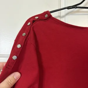 Lauren Ralph Lauren V-Neck Top Women 2X Red Long Sleeve Cotton T-Shirt thumbnail 9