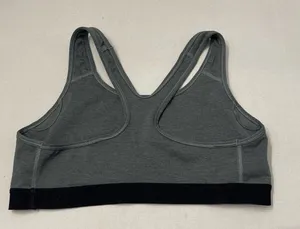Nike Pro Dri-Fit Sports Bra Size L Gray/Black thumbnail 3