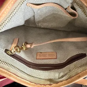 Dooney & Bourke Vintage Y2K Pink Monogram Shoulder Hand Bag Purse Tassel Baguette Preppy Canvas Leather #2000s #Feminine #Girly #Dainty #Fairy luxury designer thumbnail 2