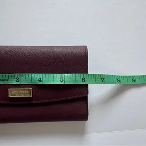 Kate Spade Laurel Way Saffiano Leather Clutch Phone Wallet Plum thumbnail 3