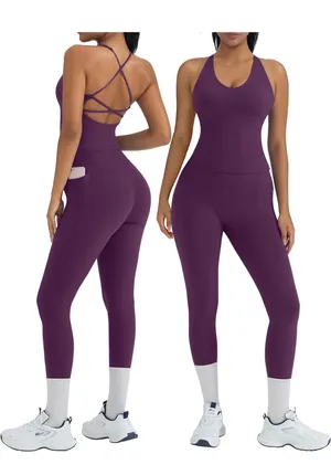 Plum 2 Piece Workout Set Purple Size L thumbnail 2