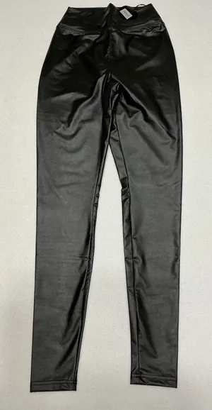 OFFLINE by Aerie Real Luxe Leggings Womens Small Black Faux Leather High Rise thumbnail 1