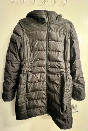 The North Face Women’s Black Hooded Long Puffer Coat thumbnail 1