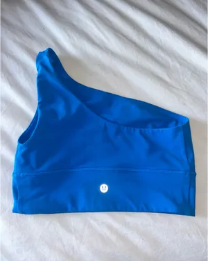 Lululemon Poolside Blue Asymmetrical Bra thumbnail 5