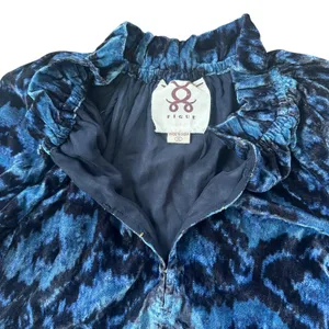 Figue Velvet Mini Dress Navy thumbnail 5
