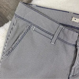 Grane Y2K Seersucker Stripe Low Rise Wide Leg Trouser Pants Blue White Juniors‎ thumbnail 6