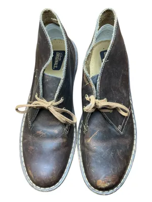 Clarks Boots Womens 10 Brown Leather Originals‎ Desert Ankle Lace Up Shoes thumbnail 1