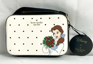 Disney X Kate Spade Crossbody Purse Beauty And The Beast Mini Camera Bag NWT thumbnail 1