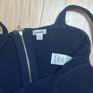NEW Garage navy blue crochet corset knit crop top Size XL thumbnail 5