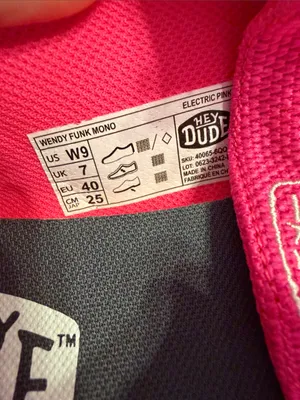 Hey Dude Hot Pink Lightweight Slip-On Sneakers size 9W BNWOT thumbnail 4