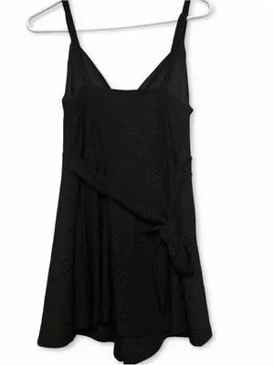 rue21 Black Eyelet V-Neck Spaghetti Strap Mini Dress thumbnail 2