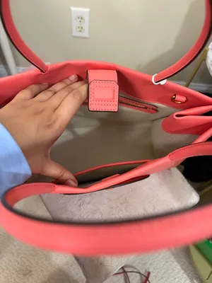 NWT Tory Burch Ella Small Tote in Coral Crush thumbnail 2