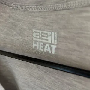 32 Degrees Heat Long Sleeve Thin Gray Shirt Size Large outdoor layer camping thumbnail 6