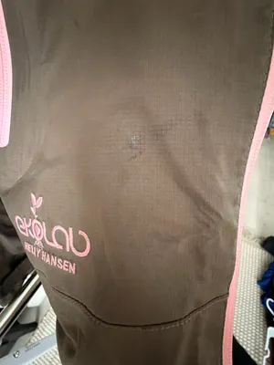 Brown & Pink Hooded Rain Jacket Size M Waterproof Shell Helly Hansen Ekolou thumbnail 4