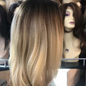 Thick ethnic SidePart Ombré Blonde Lacefront Wig thumbnail 8