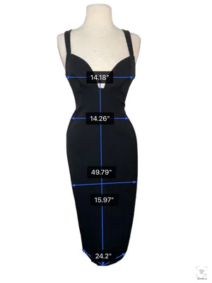 BHLDN Black Midi Dress Size XS thumbnail 4