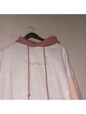 MV Sport Applefest Color-Block Hoodie - Heather Gray/Pink - Size Medium thumbnail 2