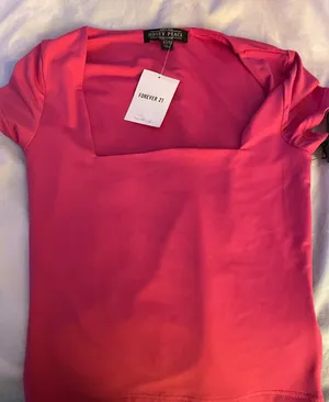 Forever 21 Pink square neck top thumbnail 1