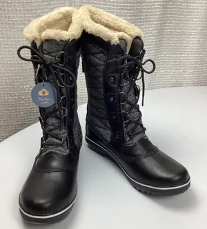 JBU by Jambu Lorna Black Herringbone Winter Boots Size 9.5 NEW! thumbnail 1
