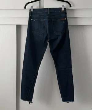 7 For All Mankind "The Ankle Skinny" Distressed Cropped Jeans thumbnail 2