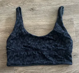 Lululemon Rejuvenate Grey/Black Camo-Print Reversible Sports Bra thumbnail 1