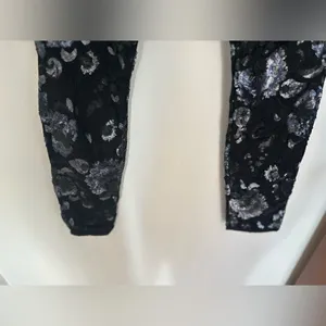7 For All Mankind Sequin Embellished Skinny Jeans Black Blue Size 25 thumbnail 8