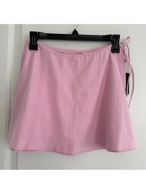 Pacsun PAC 1980 PAC WHISPER Active Leila Wrap Mini Skort Pink NWT Medium thumbnail 2