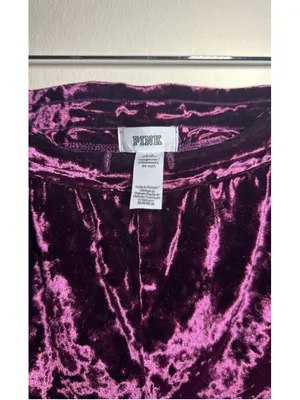 Victoria's Secret PINK Velvet Athletic Shorts Purple Size L thumbnail 4