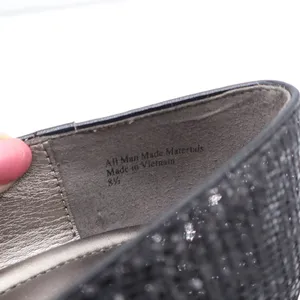Kelly & Katie Pumps Womens 8.5 Peep Toe Black Shimmer Glitter Stiletto Good thumbnail 6