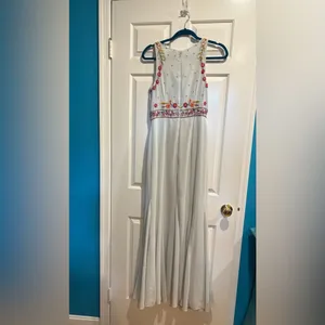 Monsoon beaded maxi dress light blue sz 4 formal cocktail thumbnail 7